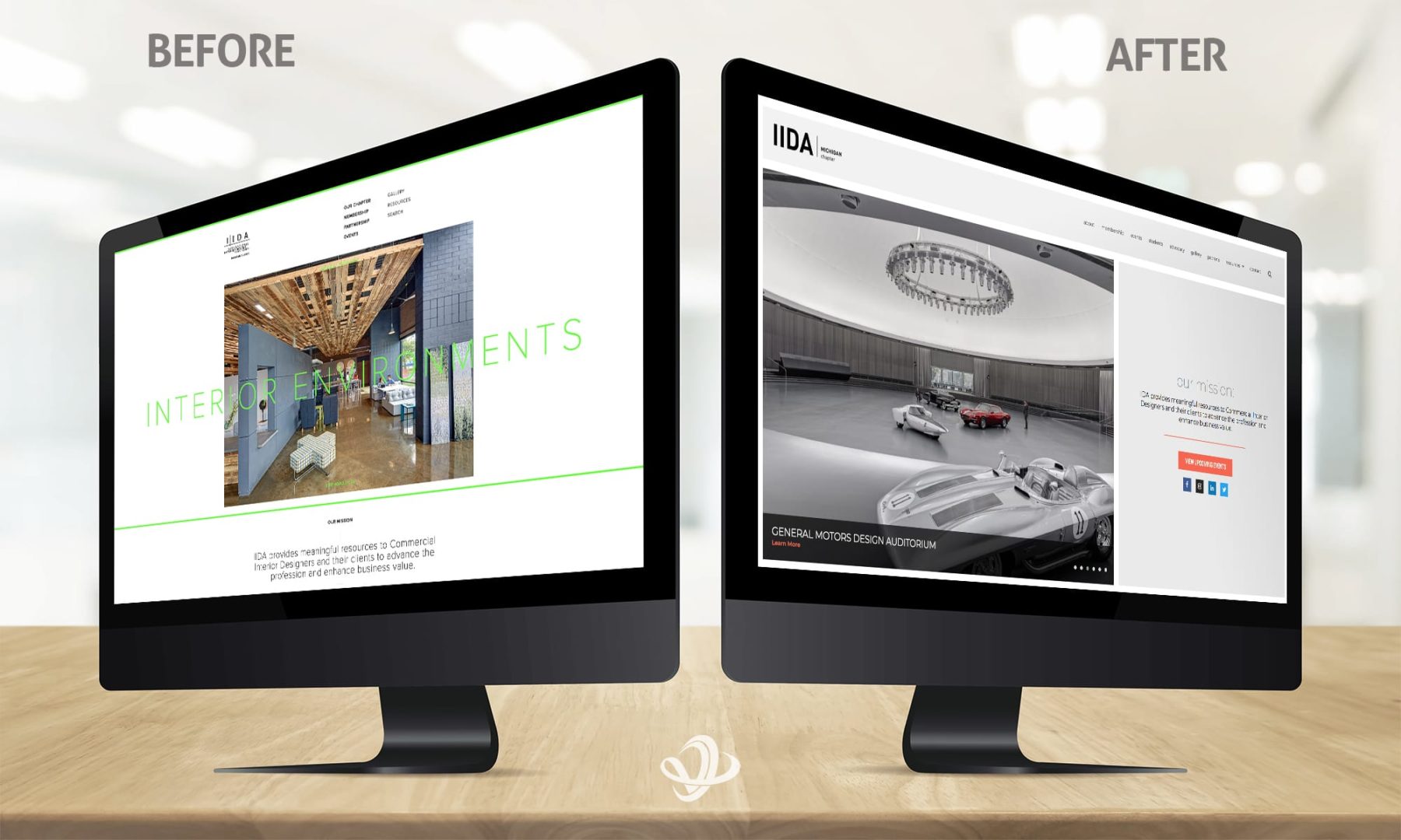 Expert web design by Valorous Circle on the new Michigan IIDA website