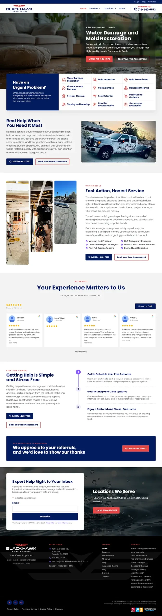 Homepage layout