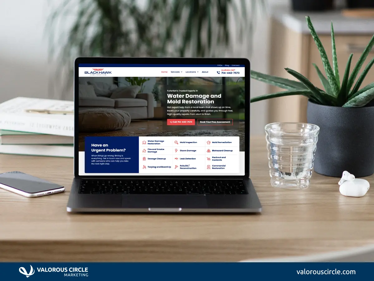 Blackhawk website on a laptop screen