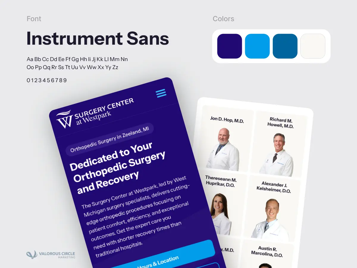 Mobile website and branding